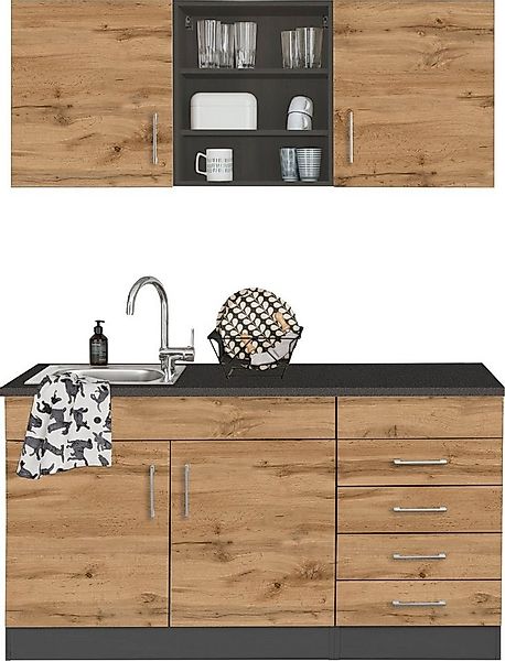 KOCHSTATION Pantryküche KS-Mali, Breite 150 cm, wahlweise mit E-Geräten günstig online kaufen