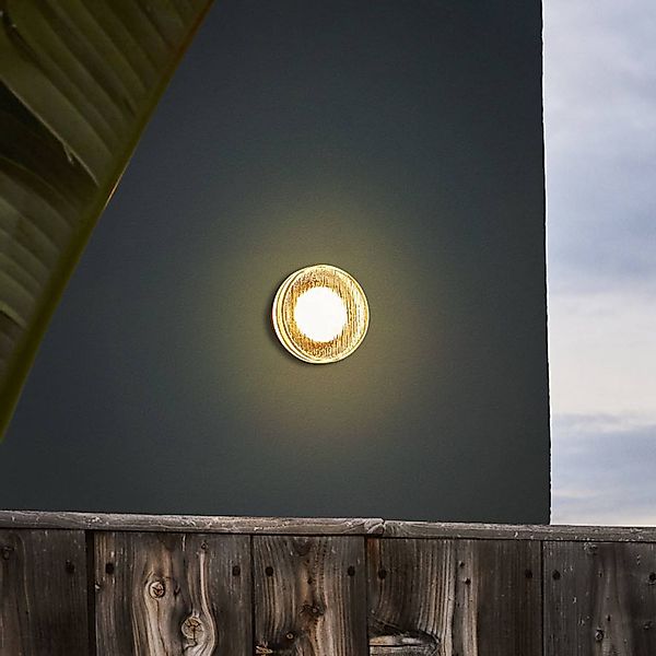 MARSET LED-Außenwandlampe Roc, Ø 14 cm, weiß/transluzent günstig online kaufen