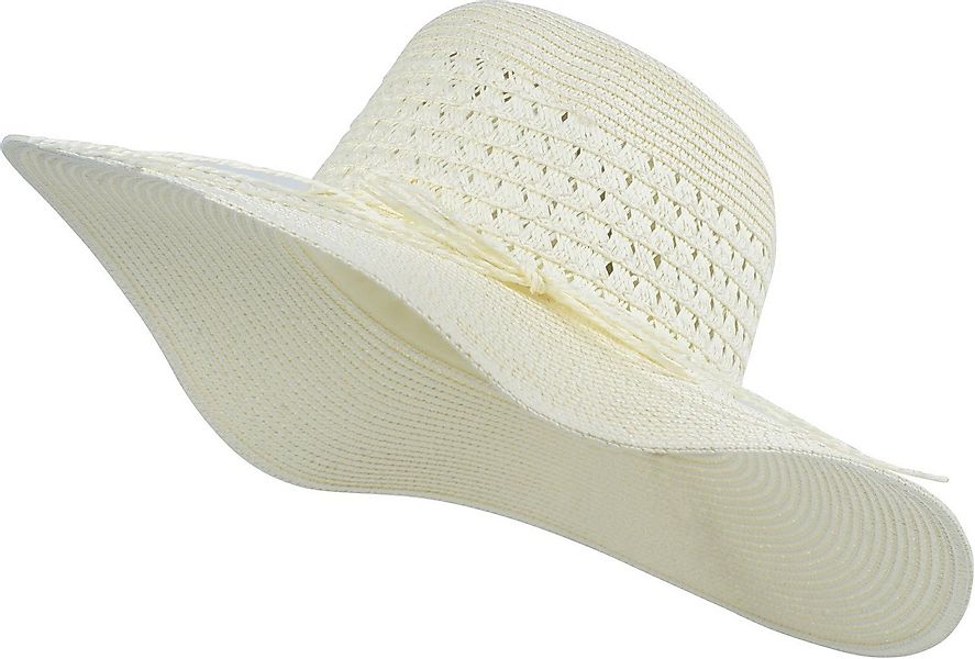 styleBREAKER Sonnenhut Großer Sonnenhut mit Hutband und Schleife Strohhut ( günstig online kaufen