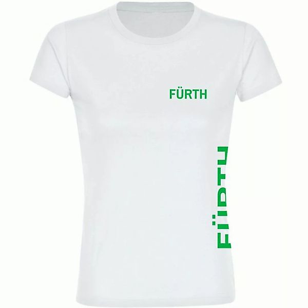 multifanshop T-Shirt Damen Fürth - Brust & Seite - Frauen günstig online kaufen