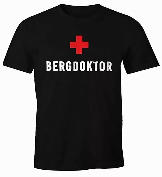 MoonWorks Print-Shirt Herren T-Shirt Bergdoktor Fun-Shirt Apre Ski Party-Sh günstig online kaufen