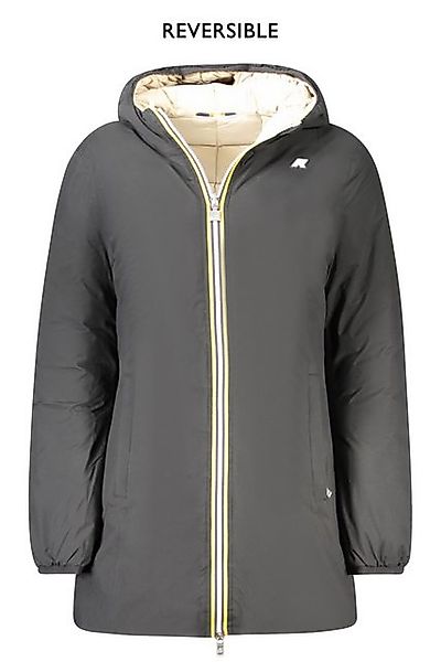 K-Way Outdoorjacke Wendbare Damenjacke Schwarz/Beige mit Kapuze und Taschen günstig online kaufen