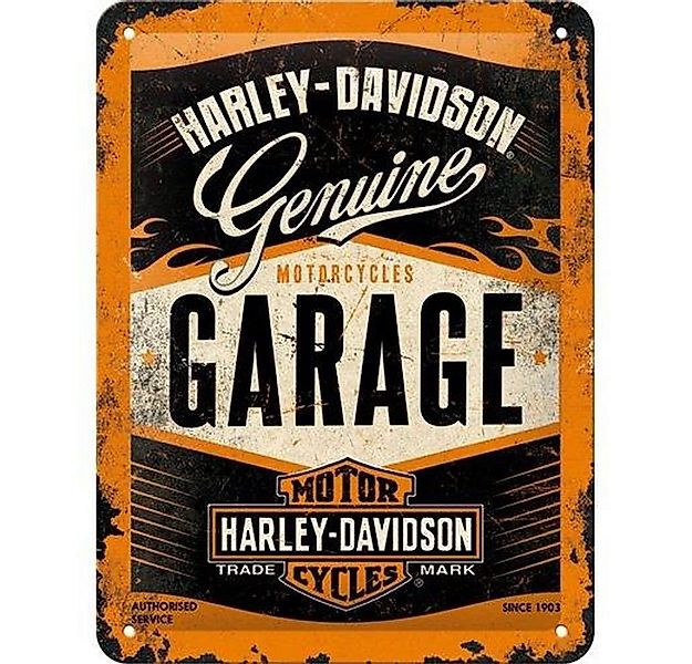 Nostalgic-Art Metallschild Blechschild 15x20 cm - Harley-Davidson - Garage günstig online kaufen