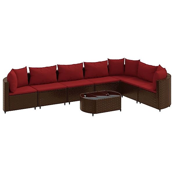 vidaXL Gartenlounge-Set 8-tlg. Garten-Sofagarnitur mit Kissen günstig online kaufen