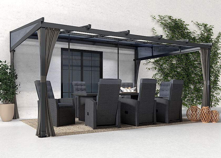 KONIFERA Anbaupavillon Bilbao, Terrassenüberdachung, in Breite günstig online kaufen