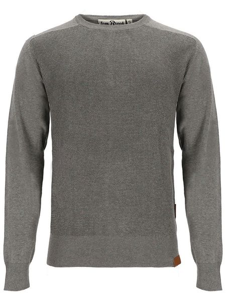 tomBrook Rundhalspullover Herren Strickpullover in Melange-Optik günstig online kaufen