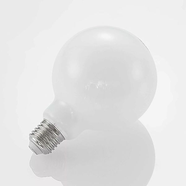 LED-Lampe E27 8W 2.700K G95 Globe, dimmbar, opal günstig online kaufen