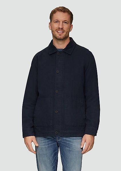 s.Oliver Funktionsjacke Outdoor-Jacke Canvas-Jacke mit Cordkragen günstig online kaufen