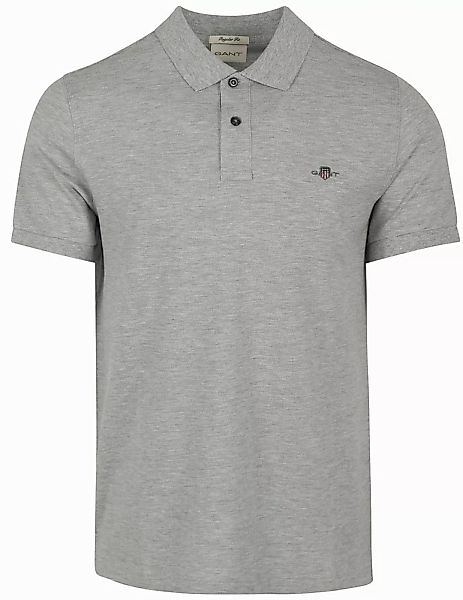Gant Shield Piqué Poloshirt Grau - Größe S günstig online kaufen