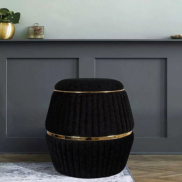 Hocker mit Bezug Webplüsch günstig online kaufen