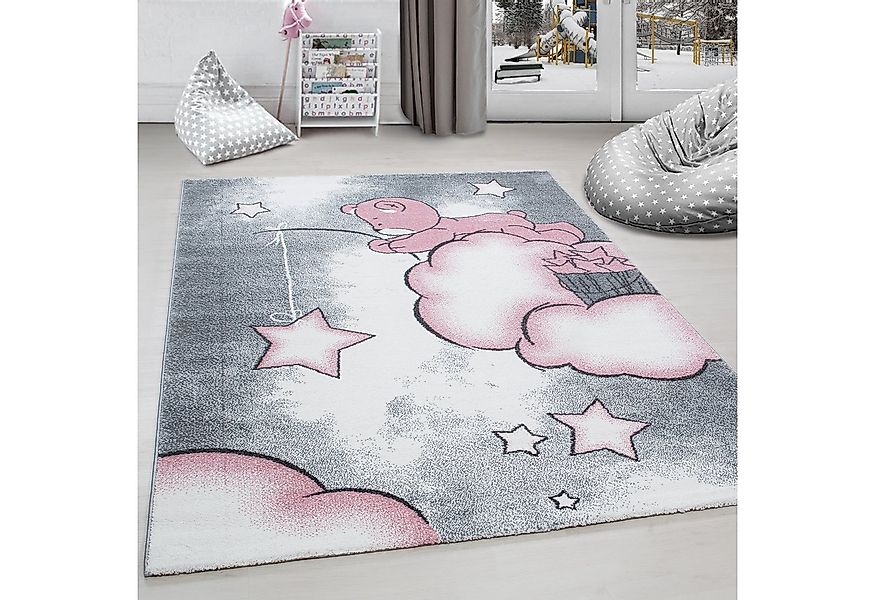 Carpettex Kinderteppich Bär Design, Rund, Höhe: 11 mm, Kinderteppich Bär-De günstig online kaufen