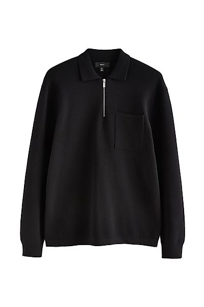 Next Langarm-Poloshirt Regular Fit Strick-Poloshirt mit günstig online kaufen
