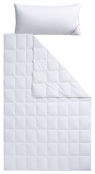 Haeussling Daunenbettdecke + Kopfkissen "Swiss Royal" Bettdecken-Set mit Ko günstig online kaufen