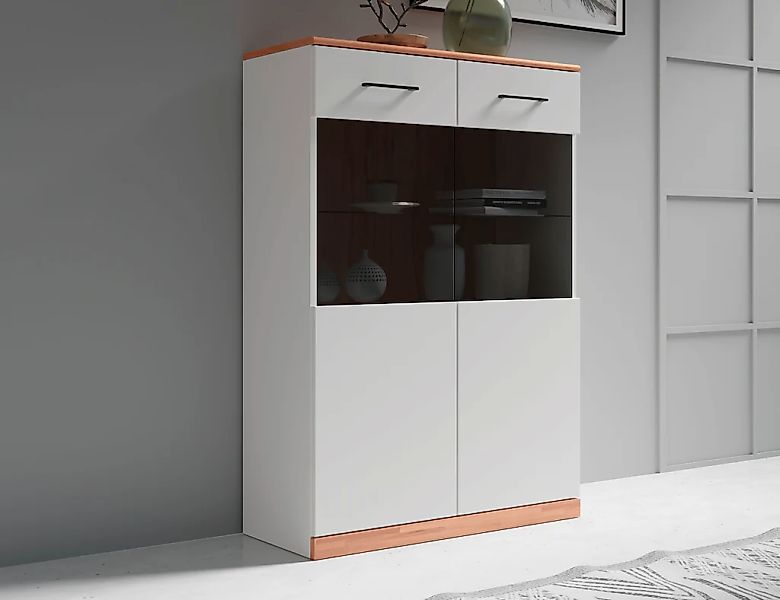 Home affaire Stauraumvitrine "Ribe,125cm hoch,112cm breit,4 breite Fächer", günstig online kaufen