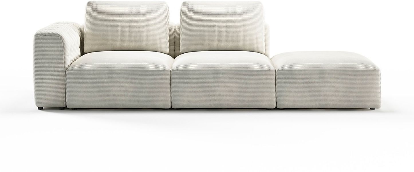 RAUM.ID Chaiselongue »Cushid«, Modul-Sofa, bestehend aus 2-Sitzer und Hocke günstig online kaufen
