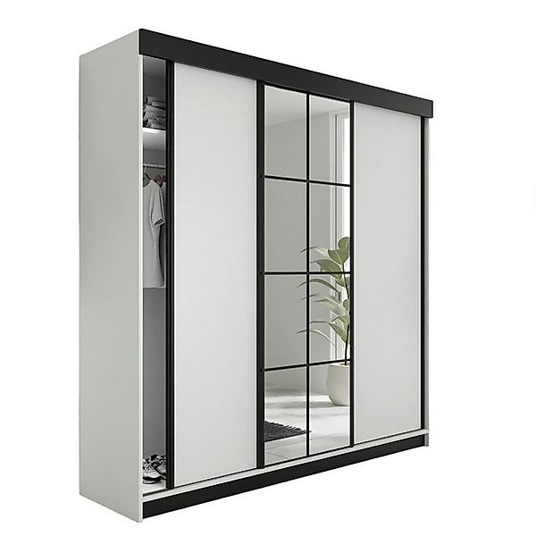 Compleo Schwebetürenschrank mit Modern Spiegel, Kleiderschrank günstig online kaufen