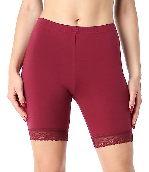 Bellivalini Leggings Damen Kurze Leggings aus Baumwolle mit Spitze für Tuni günstig online kaufen