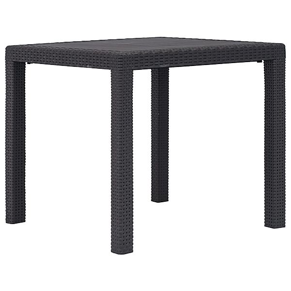 vidaXL Gartentisch Braun 79x79x72 cm Kunststoff Rattan-Optik 45603 günstig online kaufen