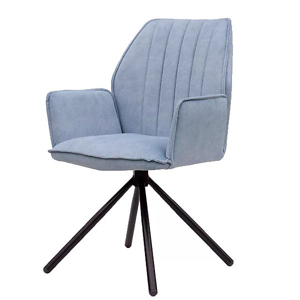 Esstisch Stühle hellblau modern mit Armlehnen 49 cm Sitzhöhe (2er Set) günstig online kaufen