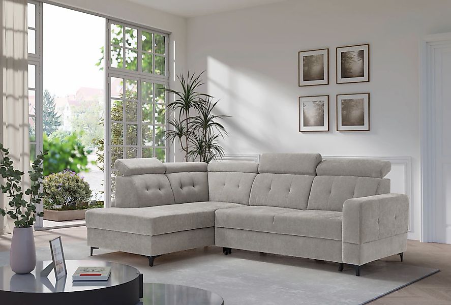 exxpo - sofa fashion Ecksofa "Monte, Kopfteile verstellbar, optional mit Be günstig online kaufen