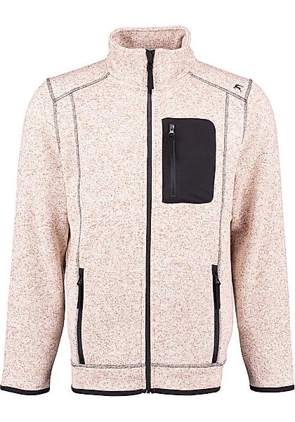 OS Trachten Strickfleecejacke Nucku Outdoorjacke mit Stehkragen und Brustta günstig online kaufen