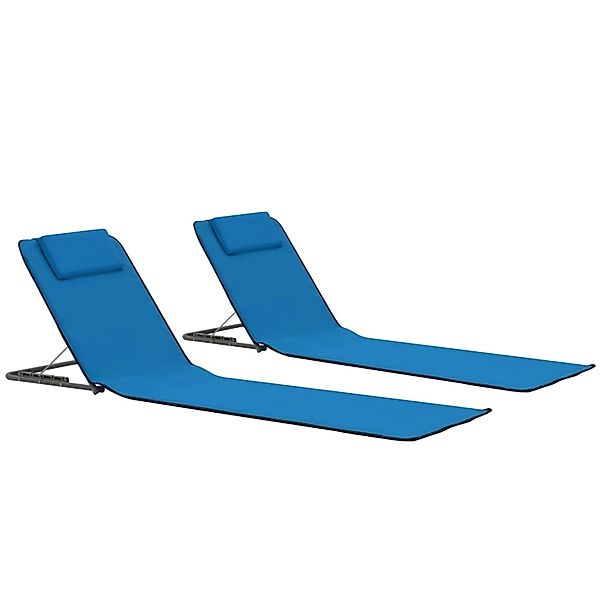 vidaXL Gartenliege, Klappbare Strandmatte 2 Stk. günstig online kaufen