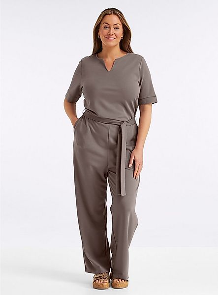 Sheego Jumpsuit Jumpsuit Kurzarm Innenbeinlänge ca. 70 cm günstig online kaufen
