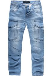 Amaci&Sons Cargojeans LINNDALE Sweathose im Denim günstig online kaufen