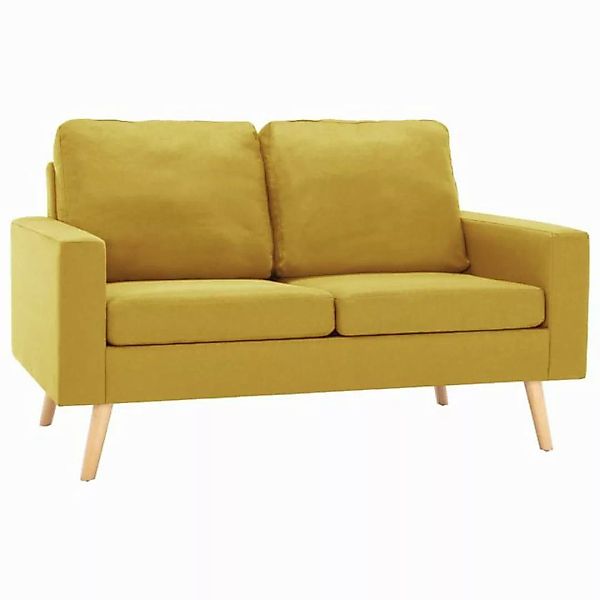 vidaXL Sofa 2-Sitzer-Sofa Gelb Stoff Couch günstig online kaufen