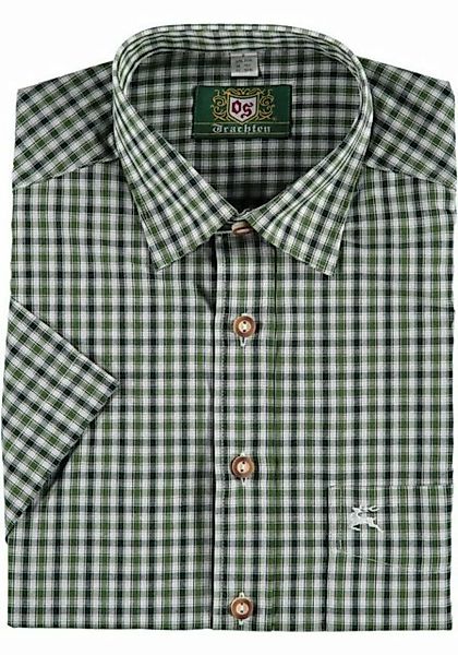 OS-Trachten Trachtenhemd Ipuve Kurzarmhemd mit Hirsch-Stickerei auf der Bru günstig online kaufen