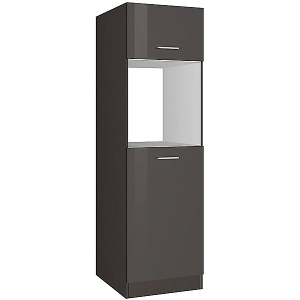 Held Möbel Küchen-Kühlschr./Ofenumbauschrank  Mailand 60cm Hgl.Graphit/Grap günstig online kaufen