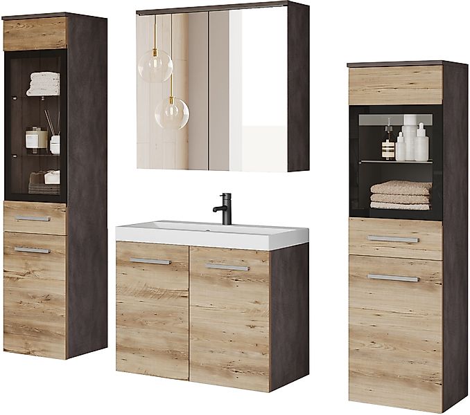 welltime Badmöbel-Set MADRIT II, Schrank mit günstig online kaufen