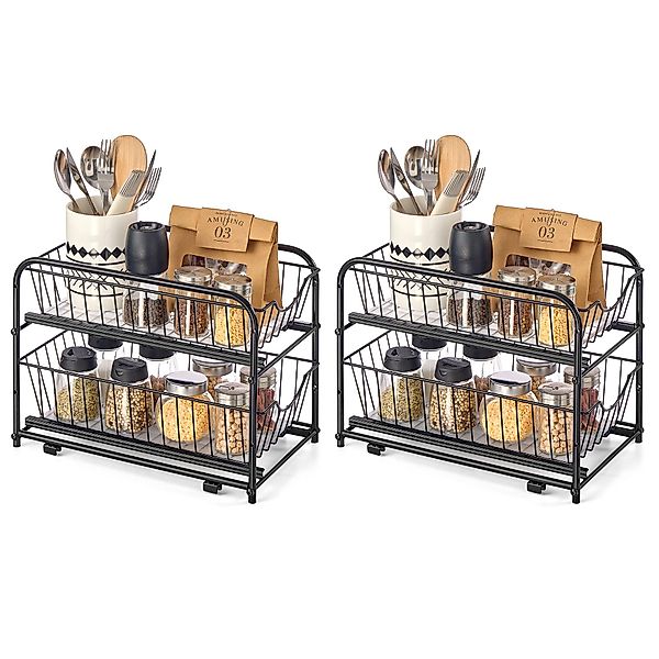 SONGMICS Küchenorganizer-Set Küchen-Organizer, (2-tlg), Küchenregal, Ordnun günstig online kaufen