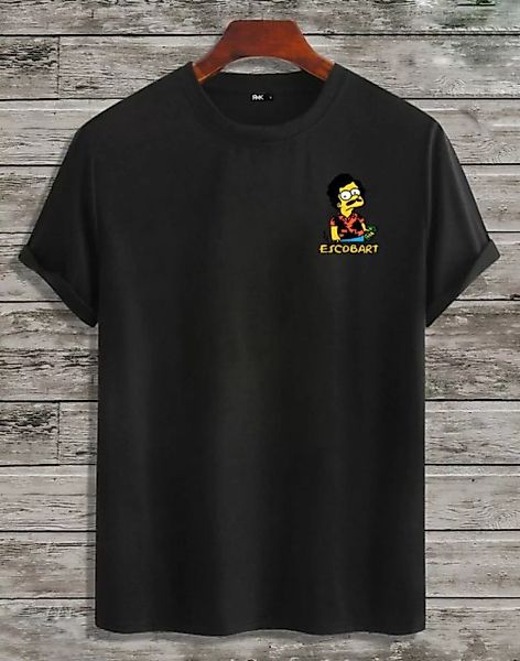 RMK T-Shirt Basic Shirt Freizeit Rundhals Mafia Gangster Escobar Bart in Un günstig online kaufen