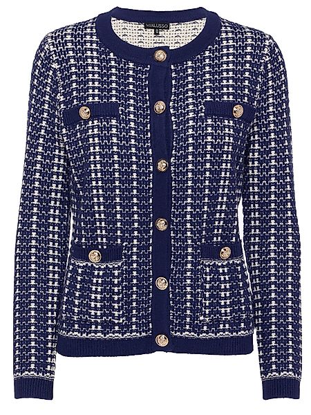 MIALUSSO Bouclèjacke Cardigan mit Schmuckknöpfen günstig online kaufen