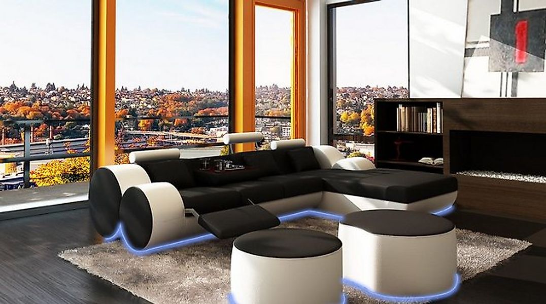 JVmoebel Ecksofa Ledersofa Couch Wohnlandschaft L-Form Sofa, Made in Europa günstig online kaufen