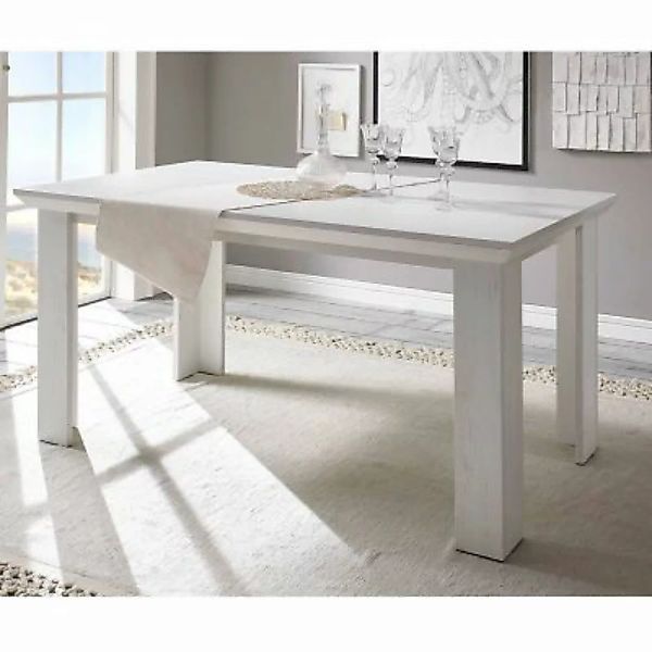 Lomadox Esszimmer-Tisch WINGST-61 im Landhaus Stil Dekor Pinie weiß Nb. B/H günstig online kaufen