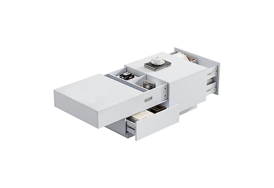 Merax Couchtisch mit ausziehbarer Tischplatte (Kaffeetisch, Satztisch, Beis günstig online kaufen