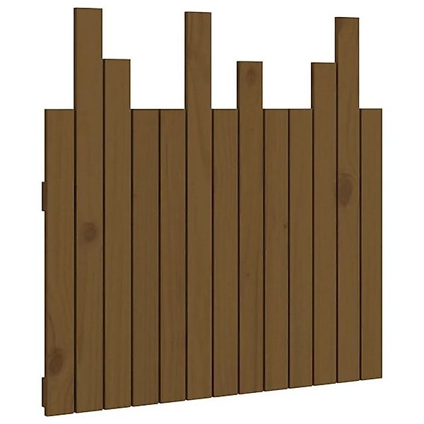 vidaXL Bett, Wand-Kopfteil Honigbraun 82,5x3x80 cm Massivholz Kiefer günstig online kaufen