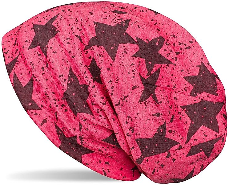 styleBREAKER Beanie Beanie Mütze mit Sterne Splat Style Print (1-St) günstig online kaufen