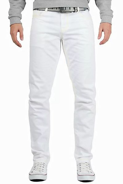 Cipo & Baxx Slim-fit-Jeans Herren Hose BA-CD319C (1-tlg) in Weiß mit Beigen günstig online kaufen