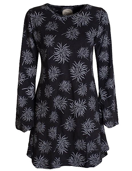 Vishes Tunikakleid Langarm Damen Blumen-Tunika Shirt-Kleid günstig online kaufen