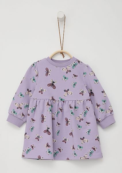 s.Oliver Jerseykleid Sweatkleid aus Baumwolle Raffung günstig online kaufen