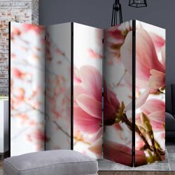 Paravent beidseitig bedruckt Magnolien Motiv günstig online kaufen