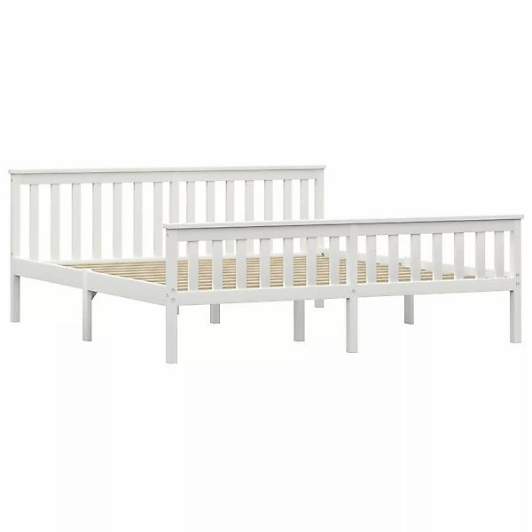 Bettgestell Weiß Kiefernholz Massiv 180 X 200 Cm günstig online kaufen