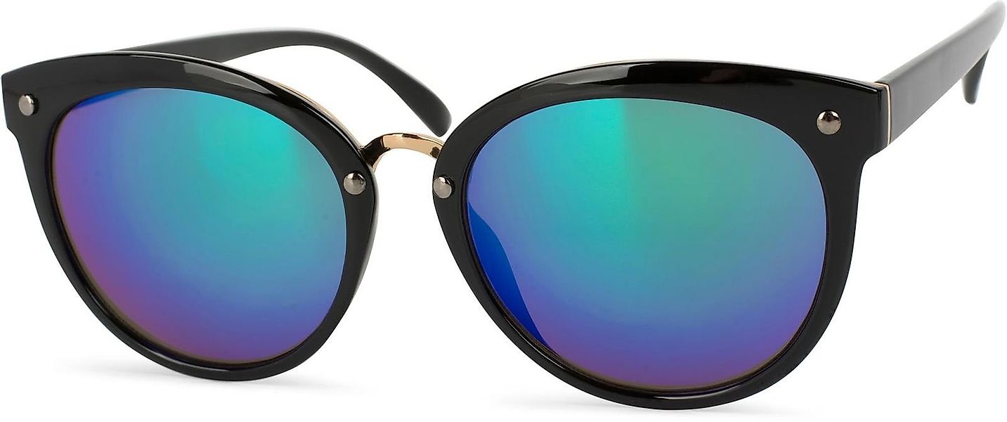 styleBREAKER Sonnenbrille Cat Eye Sonnenbrille Material-Mix-Rahmen günstig online kaufen