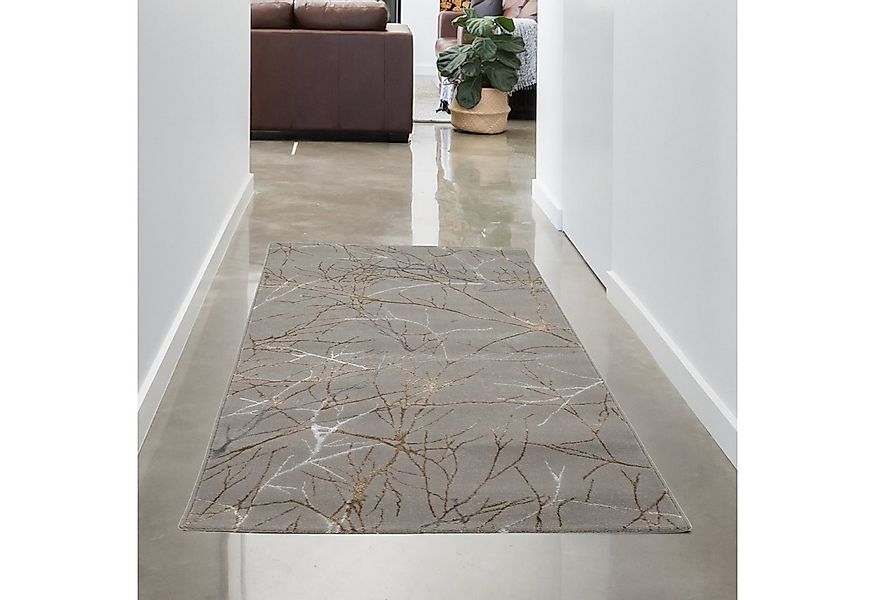 Carpetia Teppich Moderner Designerteppich mit glänzenden Ästen abstrakt gol günstig online kaufen