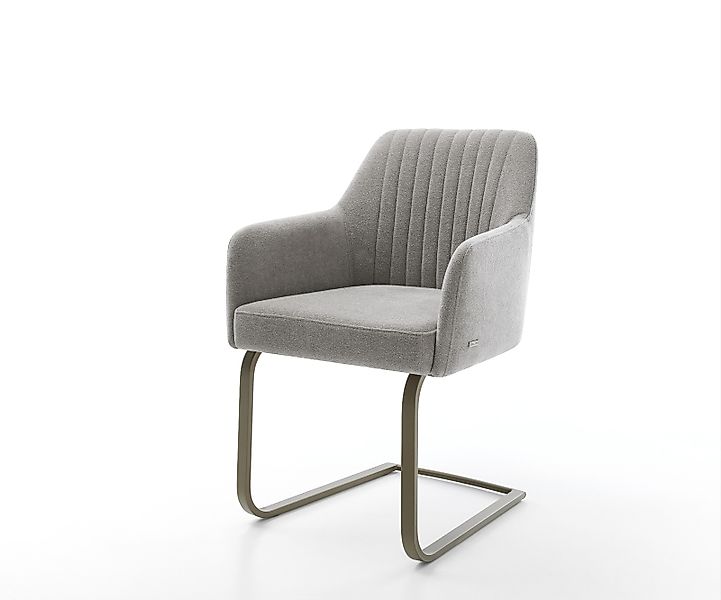 Freischwinger Greg-Flex Strukturstoff Soft Grau Freischwinger flach Effektf günstig online kaufen