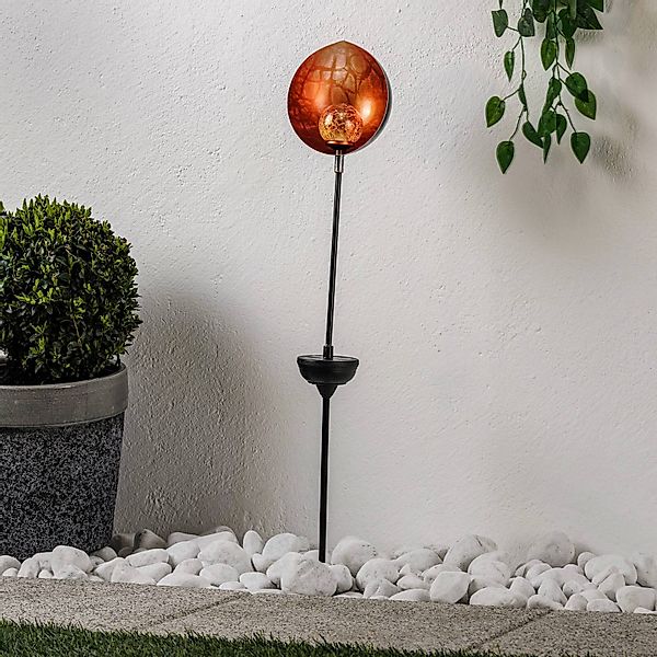 Lindby Gerwin LED-Solarlampe, Erdspieß, silber günstig online kaufen