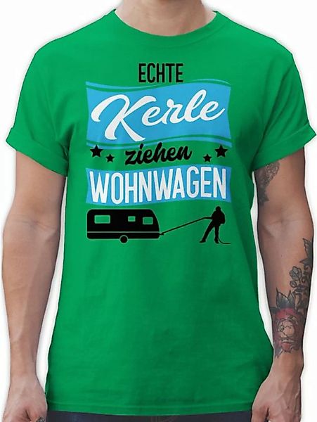 Shirtracer T-Shirt Echte Kerle ziehen Wohnwagen - schwarz/blau Herren & Män günstig online kaufen
